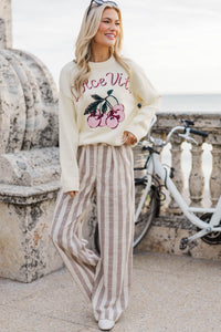 English Factory: Where We Began Cream Novelty Sweater