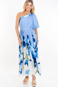 Feels Beautiful Blue Floral Maxi Dress