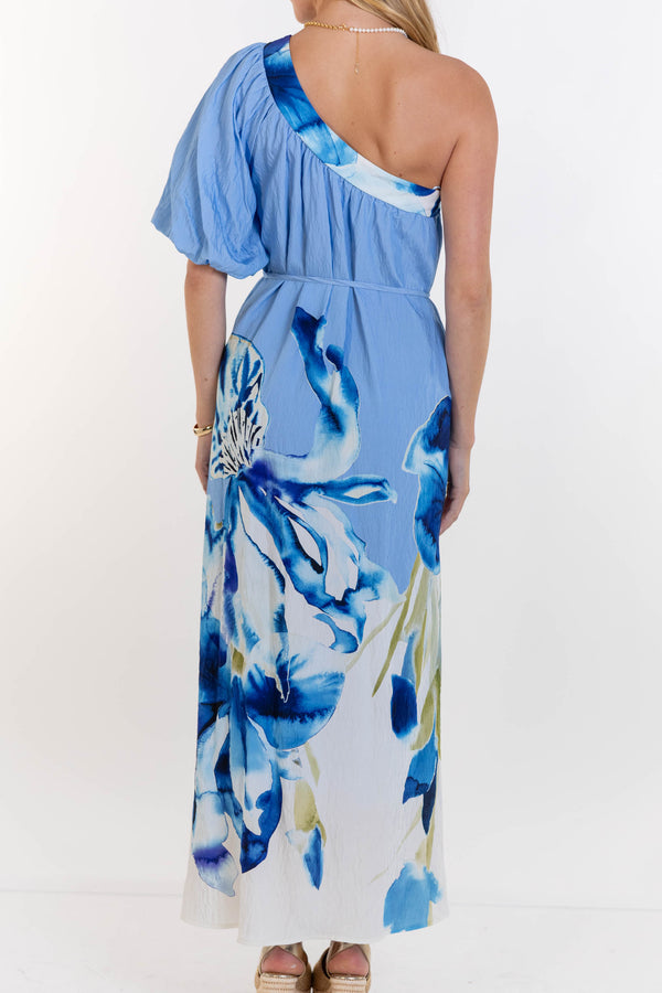 Feels Beautiful Blue Floral Maxi Dress