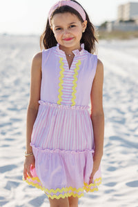 Girls: The Rita Pink Striped Dress