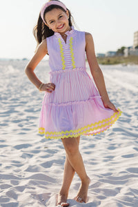 Girls: The Rita Pink Striped Dress