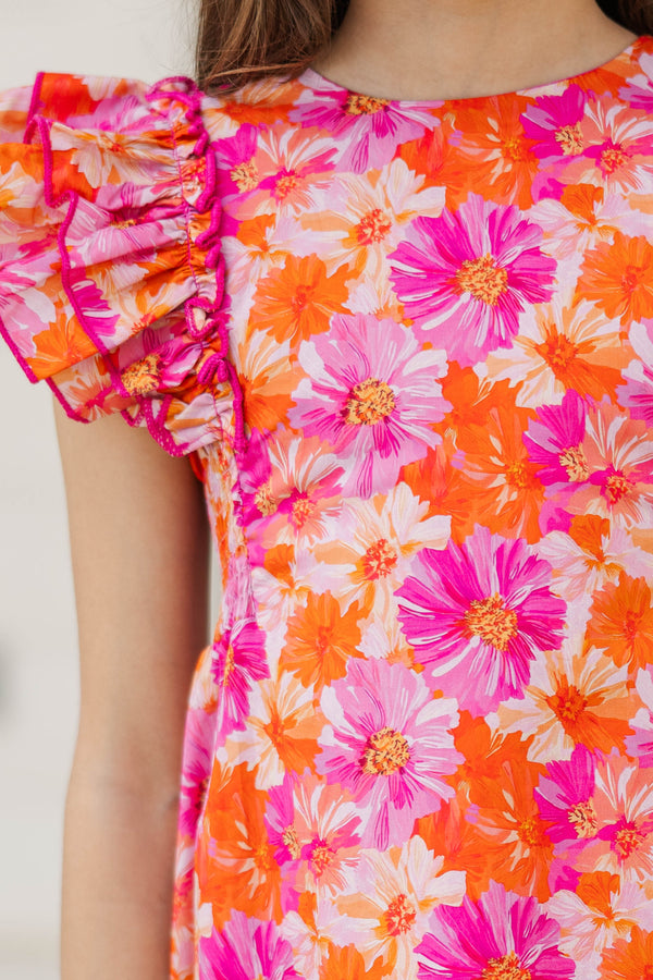 Girls: Pretty Little Moments Pink Floral Dress