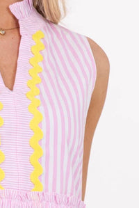 In Time Pink Striped Dress