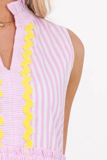 In Time Pink Striped Dress