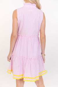 In Time Pink Striped Dress