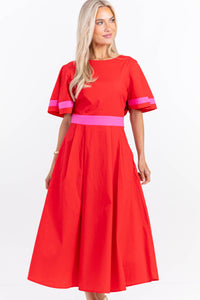 In Good Taste Red Midi Dress