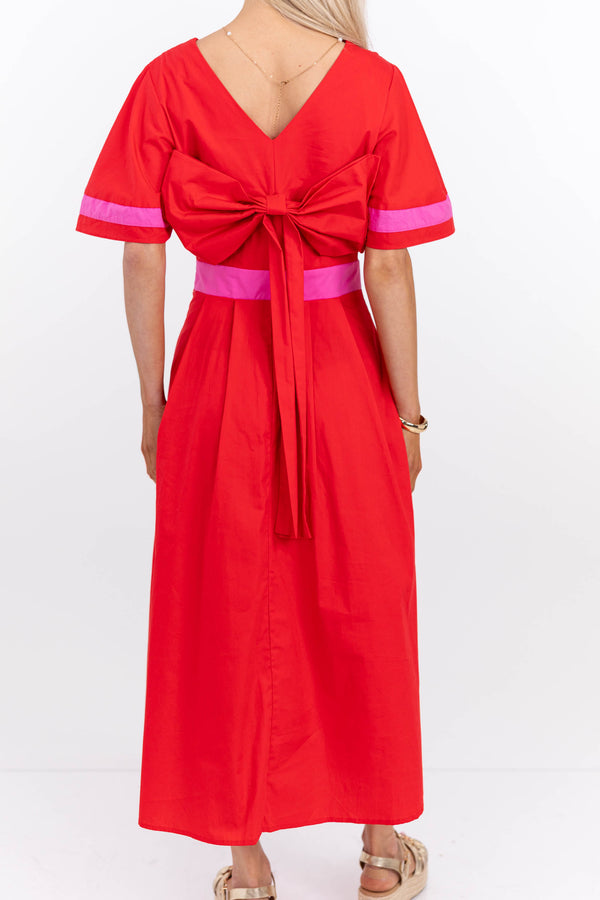 In Good Taste Red Midi Dress
