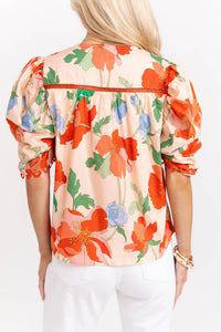 Sweet Devotion Blush Floral Blouse