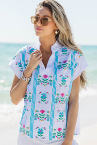 Pretty Much Perfect White Embroidered Blouse