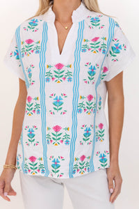 Pretty Much Perfect White Embroidered Blouse