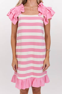 For All the Moments Pink Striped Dress