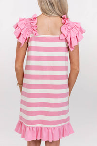 For All the Moments Pink Striped Dress