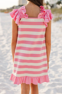 Girls: For All the Moments Pink Striped Dress