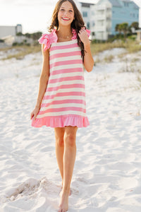 Girls: For All the Moments Pink Striped Dress
