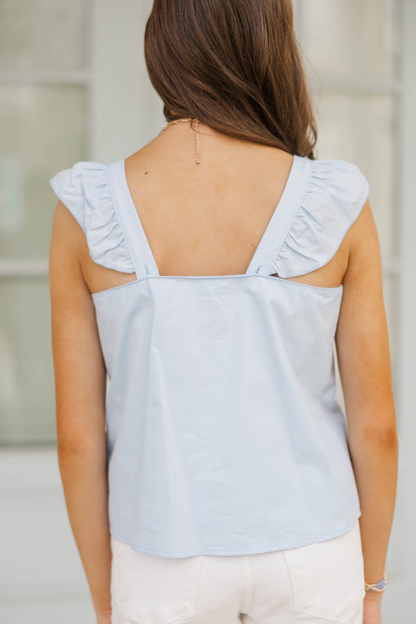 Girls: So Many Compliments Light Blue Tank