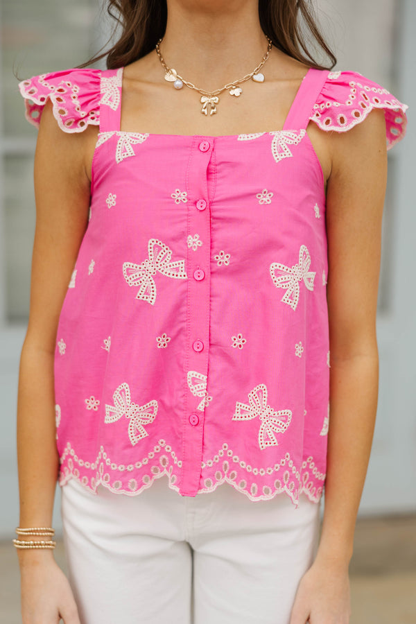 Girls: So Many Compliments Fuchsia Tank