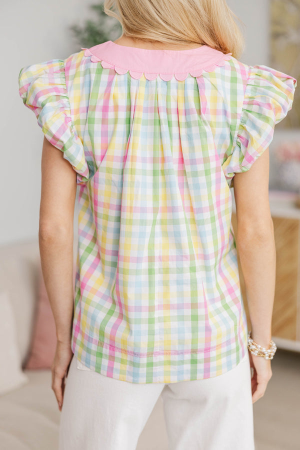 NURSING COLLECTION: The Right Impression Yellow Gingham Blouse