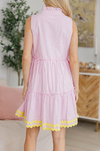 NURSING COLLECTION: In Time Pink Striped Dress