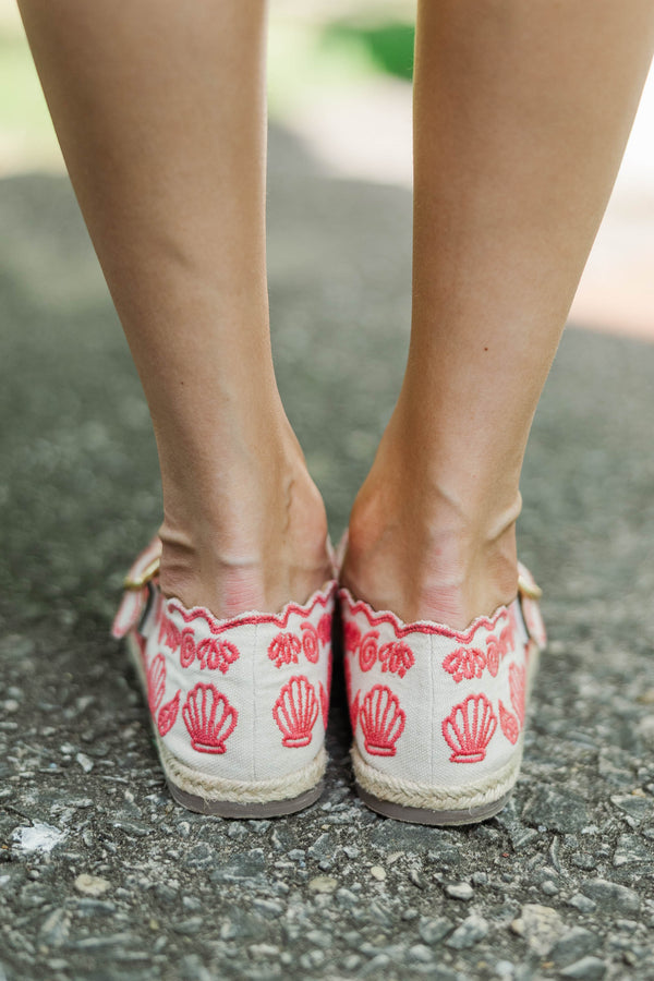 Matisse: So Easy To Choose Red Embroidered Flats