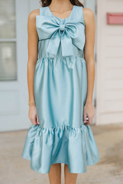 Girls: The Keepsake Light Blue Bow Dress – Shop the Mint