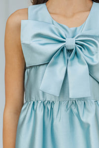Girls: The Keepsake Light Blue Bow Dress