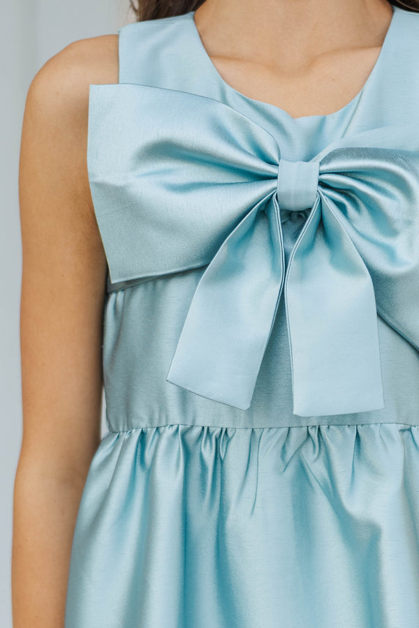Girls: The Keepsake Light Blue Bow Dress