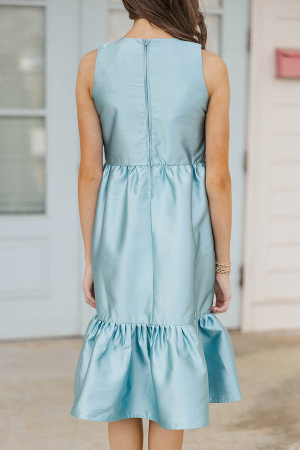 Girls: The Keepsake Light Blue Bow Dress – Shop the Mint