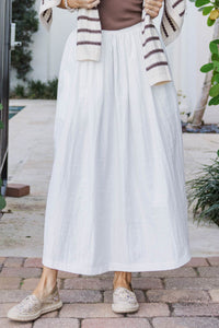 The Petal Lane White Skirt