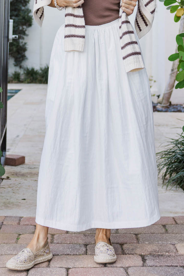 The Petal Lane White Skirt