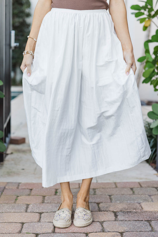 The Petal Lane White Skirt