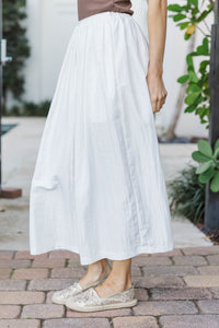The Petal Lane White Skirt