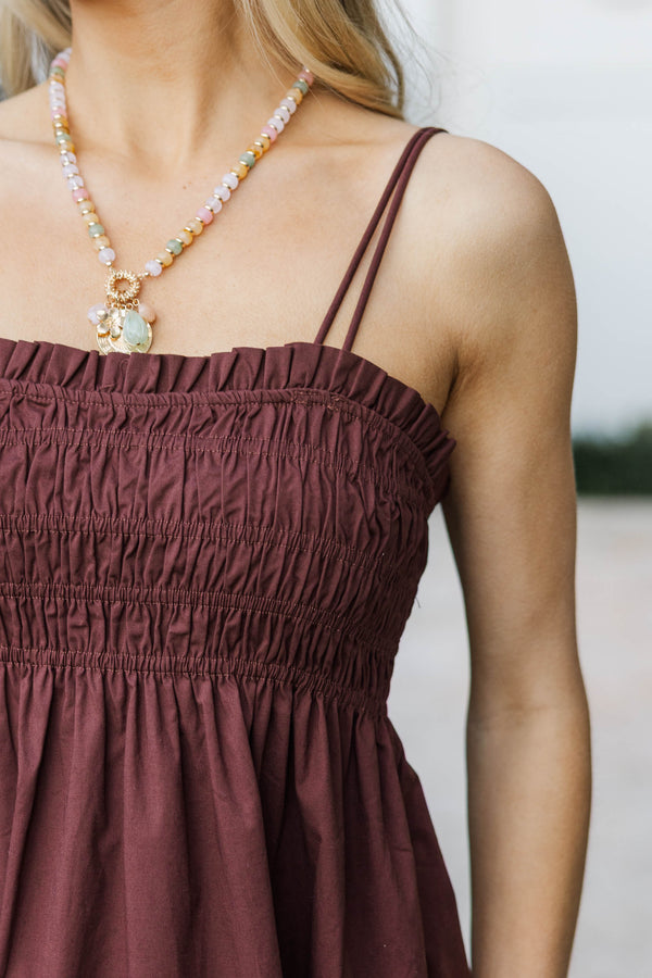 Sugarlips: Stars Above Us Brown Dress