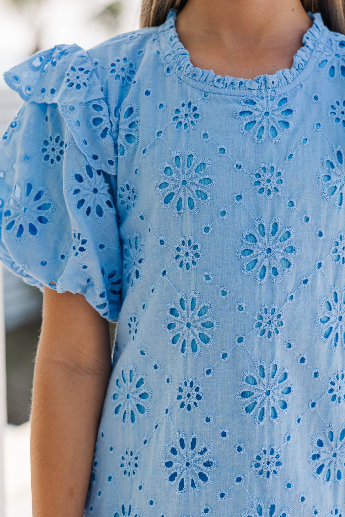 Girls: Get What You Love Light Blue Eyelet Dress – Shop the Mint