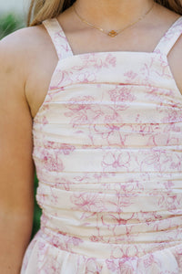 Girls: All About Charm Pink Toile Romper