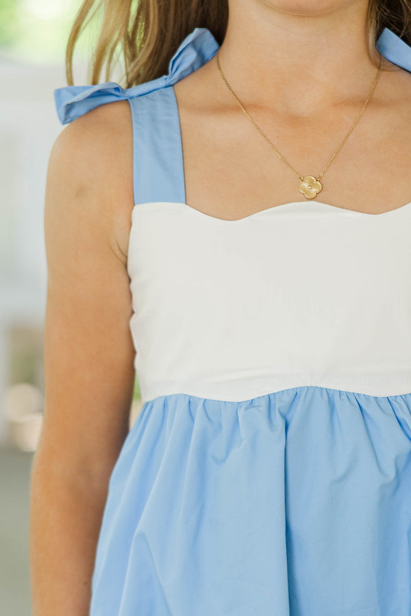 Girls: The Classic Beauty Blue Babydoll Dress