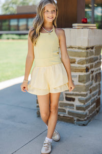 Girls: Ready, Set, Go Yellow Romper