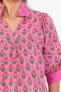 Favorite Fit Pink Medallion Blouse