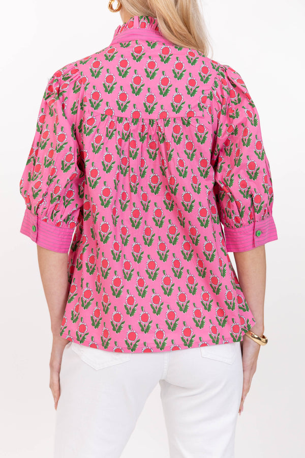 Favorite Fit Pink Medallion Blouse