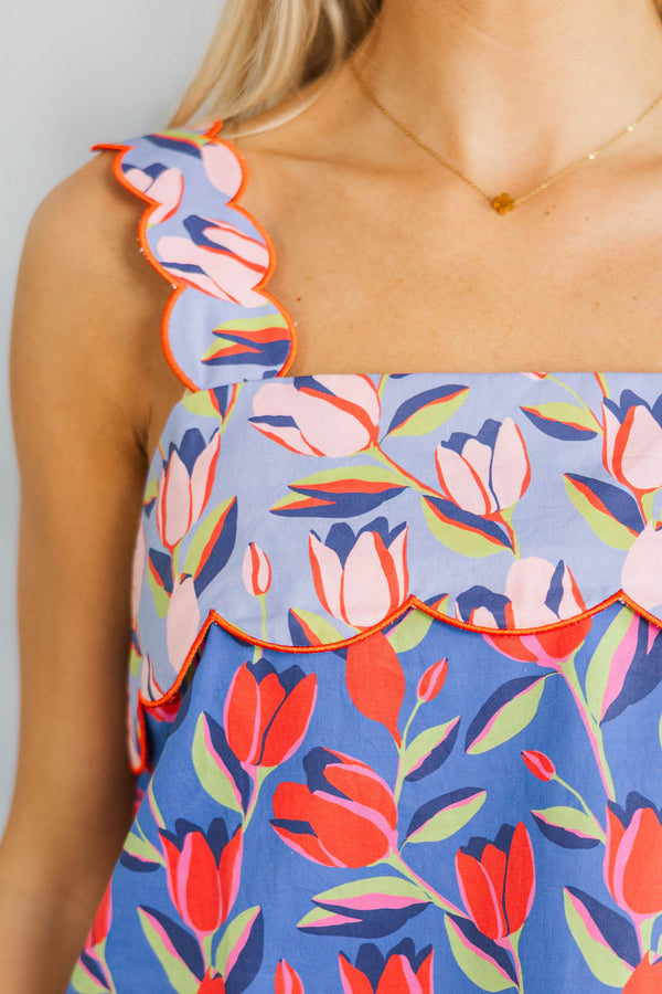 NURSING COLLECTION: So Very You Navy Floral Scalloped Set