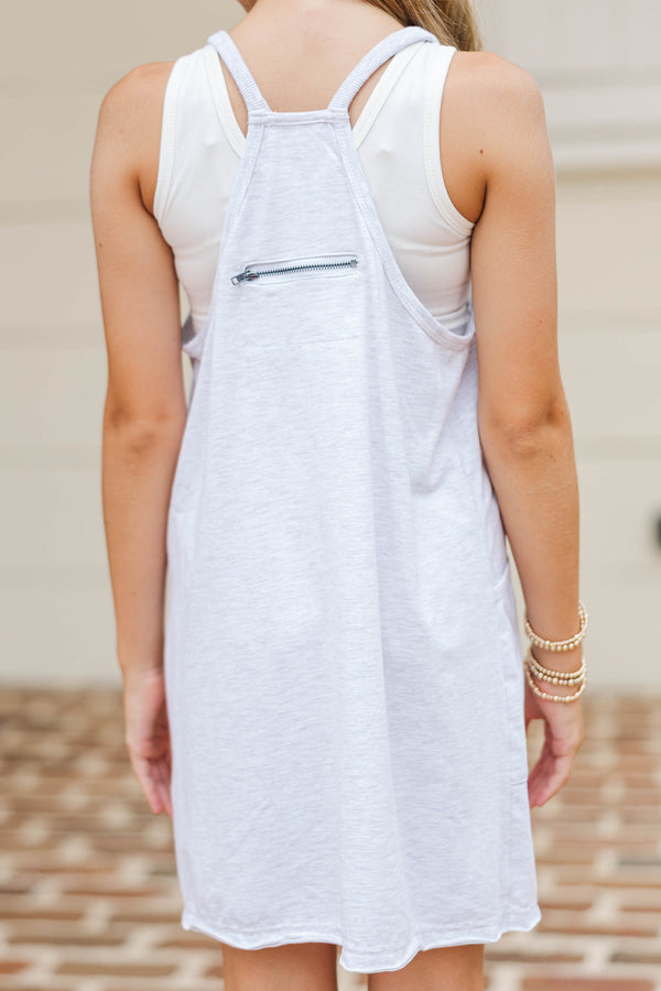 Girls: Moving And Grooving Heather Gray Romper