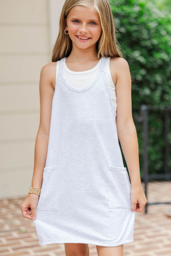 Girls: Moving And Grooving Heather Gray Romper