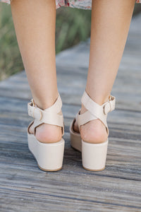 Matisse: Easy to Adore Cream Wedge
