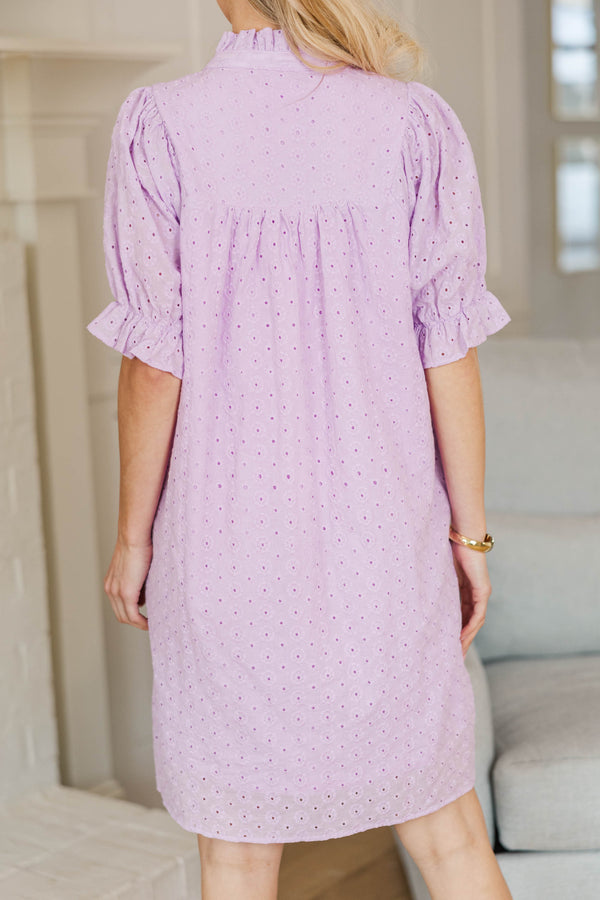 NURSING COLLECTION: Between Then And Now Lavender Eyelet Dress