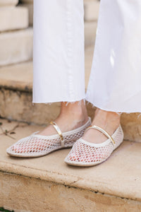 Sweet And Stylish Cream Flats