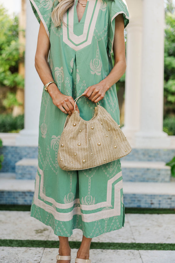 To You From Me Gold Embellished Handbag