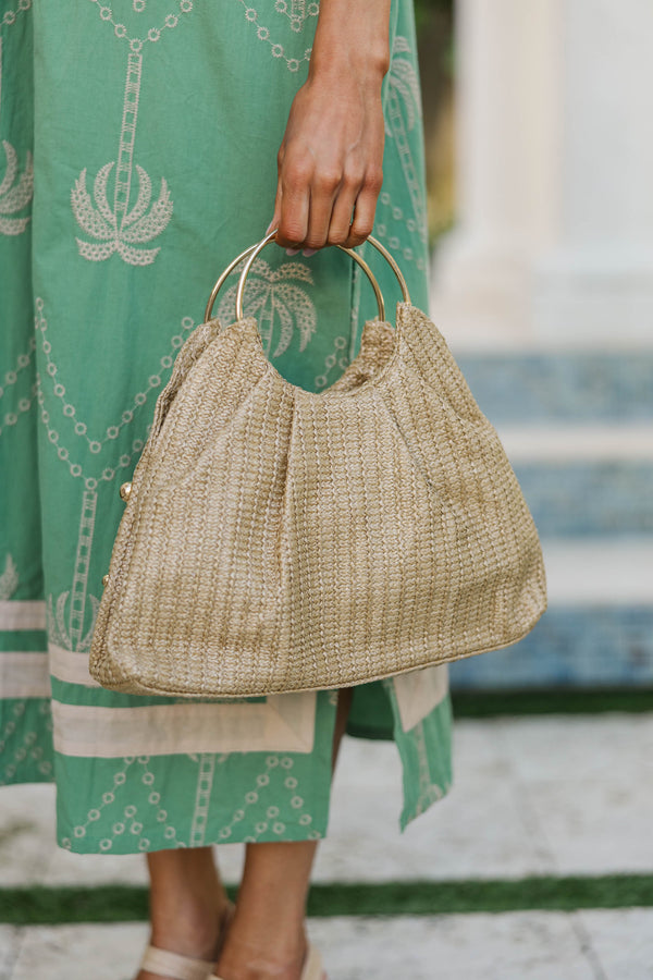 To You From Me Gold Embellished Handbag