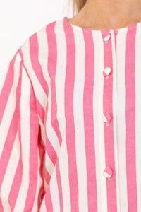 Rosé Afternoon Pink Striped Shift Dress