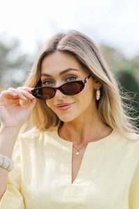 Well Loved Look Brown Tortoise Shell Oval Sunglasses