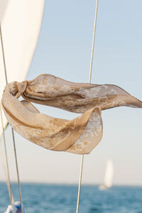 Cool Girl Classic Taupe Ditsy Floral Scarf
