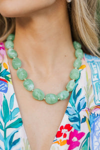 Don't Pass Me By Green Necklace